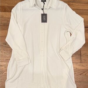 Ninety Casual White Button Down Shirt